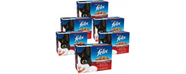 Amazon: Lot de repas pour chat adulte Felix Emincés en gelée à 17,82€