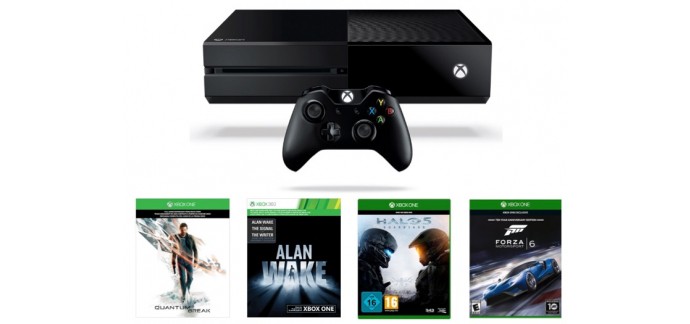Microsoft: Xbox One 500 Go + 3 jeux + 3 mois d'abonnement au live pour 249€