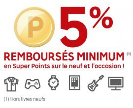 Rakuten: 5% de vos achats remboursés (minimum) en Rakuten Super Points grâce au Club R