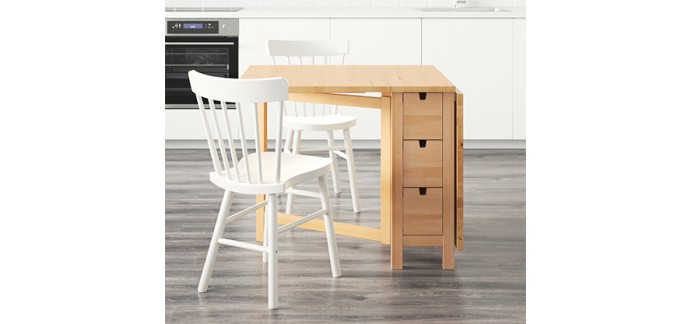 IKEA: [IKEA Family] La table d'intérieur à rabats & tiroirs Norden passe de 149 à 129€
