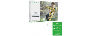 Cdiscount: [Précommande] Xbox One S 500Go + FIFA 17 + Abonnement 3 Mois Xbox Live à 299,99€