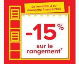 Castorama: 15% de réduction sur tout le rangement en ligne et en magasin