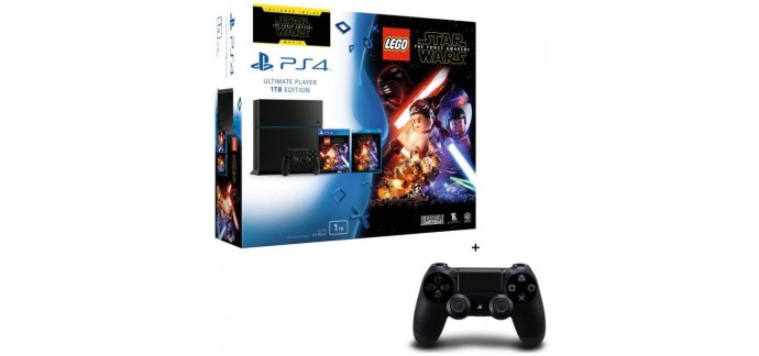 Cdiscount:  PS4 1 To + Lego Star Wars + Blu Ray Star Wars VII + 2 Manettes à 398,82€