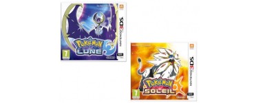 Fnac: [Adhérents] 10€ offerts sur la précommande des jeux 3DS Pokemon Lune ou Soleil