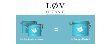 Lov Organic: Pour 2 boites de thé Lov Is acheté, une 3ème de votre choix est offerte