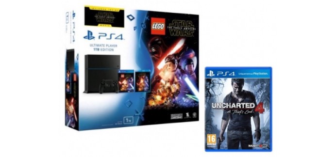 Micromania: Le jeu Uncharted 4 offert pour l'achat d'un pack PS4 au choix