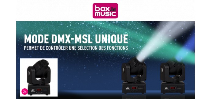 Bax Music: L'achat d'un pack avantageux de 2 lyres à led JB systems Dynaspot à prix réduit
