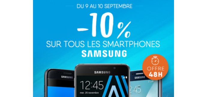 Materiel.net: 10% de réduction immédiate sur tous les smartphone Samsung Galaxy