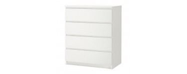 IKEA: La commode blanche MALM avec 4 tiroirs à 65€ au lieu de 85€
