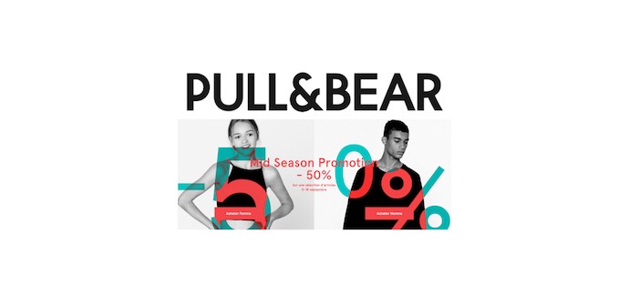 Pull and Bear: -50% sur une sélection d'articles femme et homme