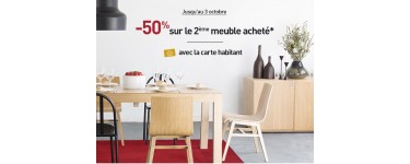 Habitat: [Adhérents carte habitant] 50% de réduction sur le 2ème meuble acheté