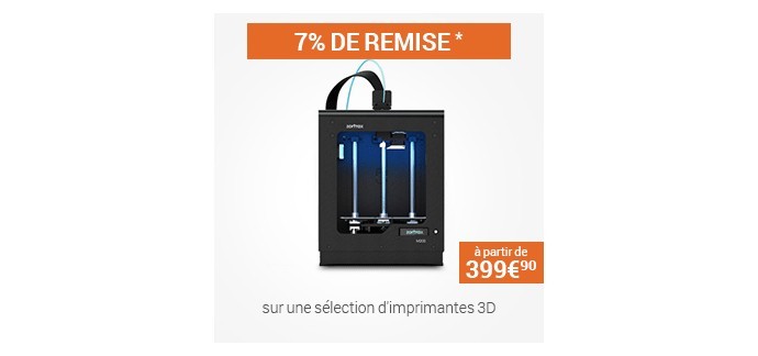 Materiel.net: 7% sur une sélection d'imprimantes 3D domestiques