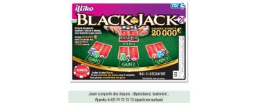 Shopmium: Jeu à gratter illiko® Black Jack à 1€ au lieu de 2€