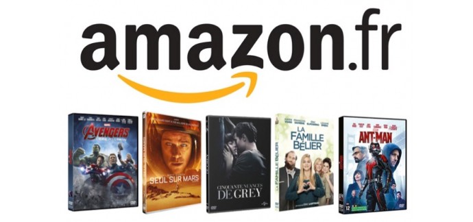 Amazon: 5 DVD pour 30 €  parmi une sélection de plus de 3000 titres