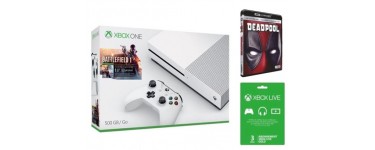 Cdiscount: Xbox One S 500Go + Battlefield 1 + 1 Blu-ray 4K + 3 Mois de Xbox Live à 299,99€
