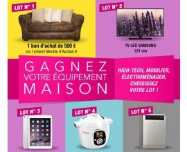 Auchan: 1 iPad, 1 Cookeo, 1 Lave-vaisselle, 1 TV LED & 1 bon d'achat de 500€ à gagner