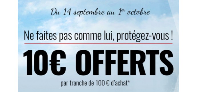Dafy Moto: 10€ offerts en bons d'achat par tranche de 100€ d'équipements moto achetés
