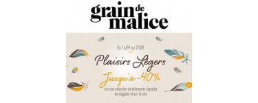 Grain De Malice: Jusqu'à -40% sur une sélection de vêtements