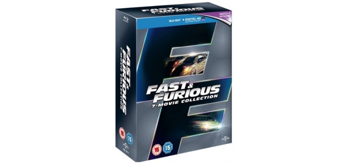 Zavvi: Coffret Blu-ray Fast & Furious L'intégrale 7 films à 24,19€