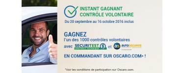Oscaro: 1000 contrôles volontaires pour votre véhicule à gagner en passant commande 