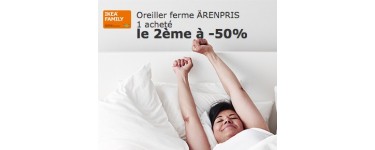IKEA: 1 oreiller ferme ÄRENPRIS acheté = le 2ème à - 50%