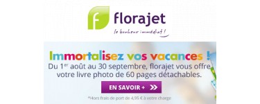 Florajet: Un livre photo offert pour l'achat d'un bouquet de fleurs