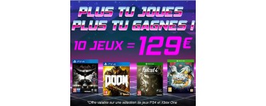 Cdiscount: 3 jeux PS4 ou Xbox One pour 59€, 5 jeux pour 79€ ou 10 jeux pour 129€