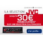 Norauto: Jusqu'à 30€ remboursés sur une sélection d'autoradio JVC