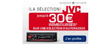 Norauto: Jusqu'à 30€ remboursés sur une sélection d'autoradio JVC
