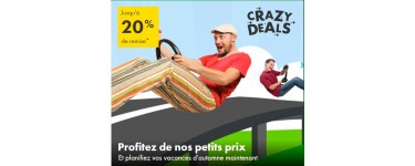 Europcar: Crazy Deals : jusqu'à -20% sur la location de voiture