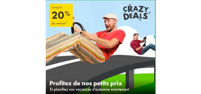 Europcar: Crazy Deals : jusqu'à -20% sur la location de voiture