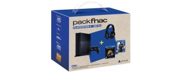 Fnac: Pack  PS4 500Go + Deus Ex + Uncharted 4 + Casque + 30€ offerts à 299,9€