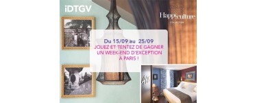 IDTGV: 1 week-end d'exception à Paris pour 2 personnes à gagner