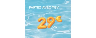 SNCF Connect: Promo TGV : partez en France ou en Europe dès 29€ 