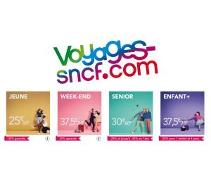 OUI.sncf: - 50% sur toutes les cartes de réduction SNCF