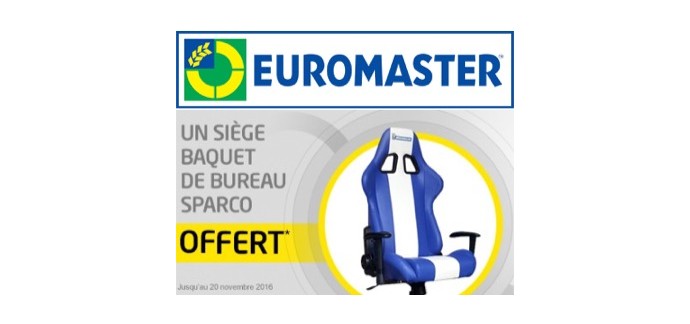 Euromaster: 1 siège baquet de bureau Sparco offert pour l’achat de 4 pneus Michelin 