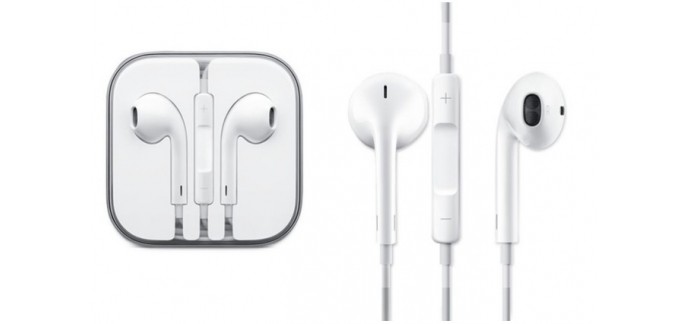Groupon: Ecouteurs Earpods Apple avec télécommande et micro intégré à 14,99€