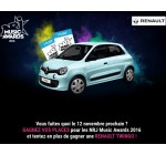NRJ: 1 voiture Renault Twingo et des places pour les NRJ Music Awards à gagner