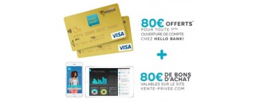 Veepee: 160€ offerts pour l'ouverture d'un compte bancaire en ligne chez Hello Bank