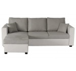 Conforama: Canapé d'angle convertible 5 places GLENN coloris gris/blanc à 349,99€