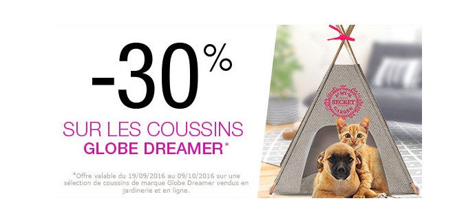 Truffaut: -30% sur les coussins Globe Dreamer pour chiens et chats