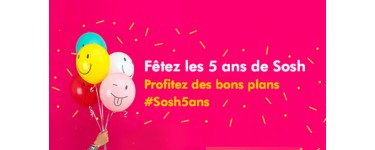 Sosh: #Sosh5ans : 20Go de data offerts pour tous les clients mobile