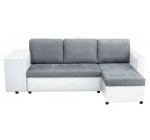 Conforama: Canapé d'angle convertible 5 places COSTA blanc/gris à 399,99€