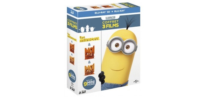 Amazon: Coffret Blu-ray 3 films Les Minions + Moi, Moche Et Méchant 1 et 2 à 17,99€