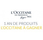 L'Occitane: 1 an de produits L'Occitane à gagner 