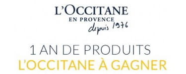 L'Occitane: 1 an de produits L'Occitane à gagner 