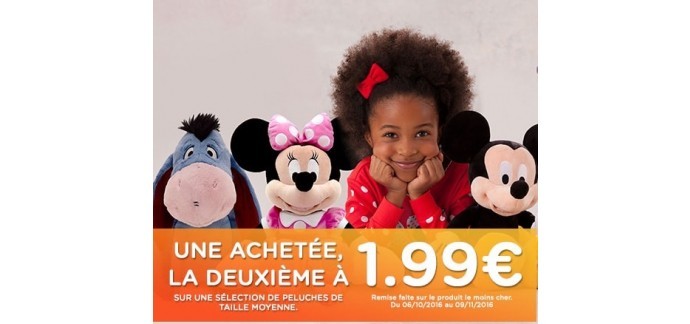 Disney Store: La 2ème peluche achetée à 1,99€