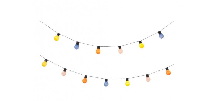 HEMA: La guirlande multicolore guinguette avec ampoules LED à 12€ au lieu de 15€