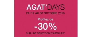 Agatha: Agat'days : -30% sur une sélection d'articles