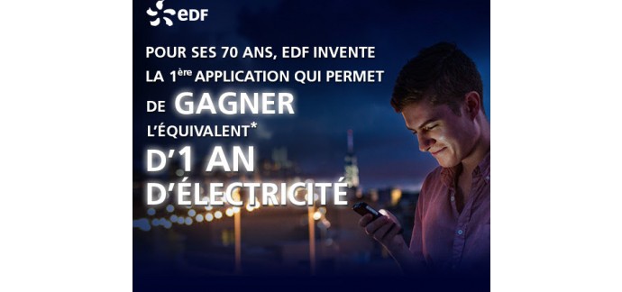 EDF: Tentez de remporter 1 an d'électricité